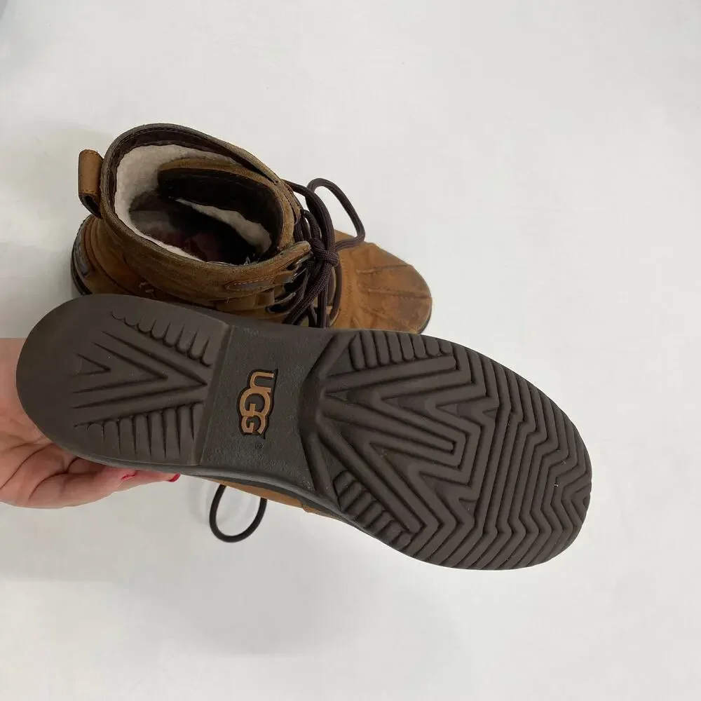 Ugg brown leather outdoor duck boots